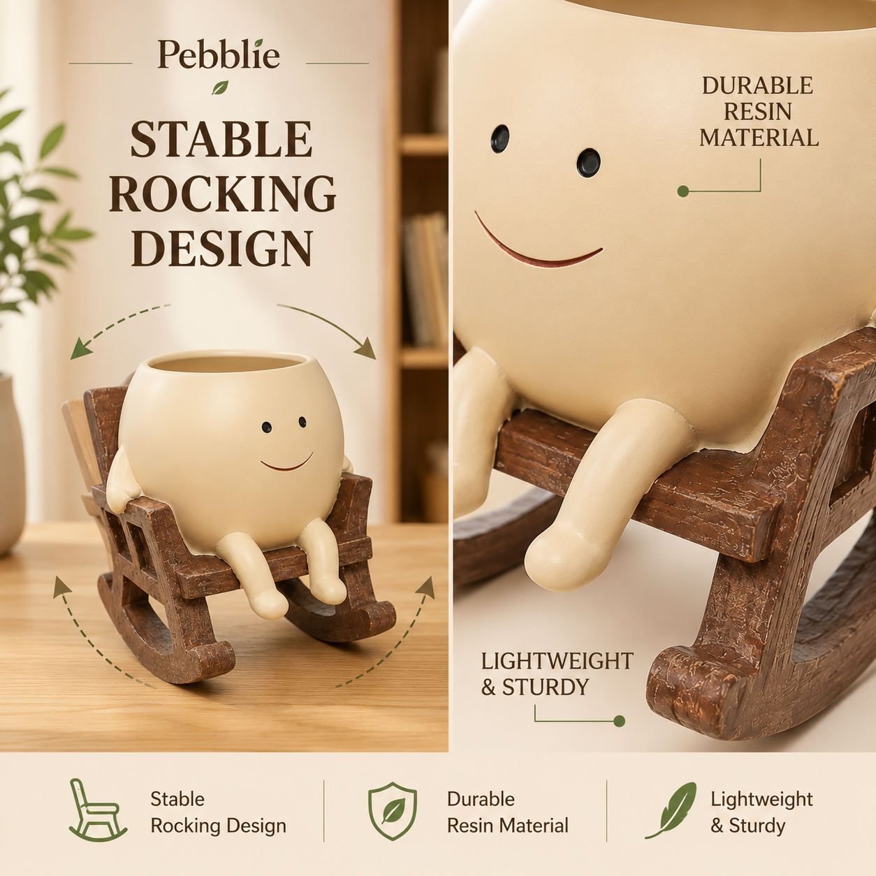 Pebblie™ Rocking Plant Pot