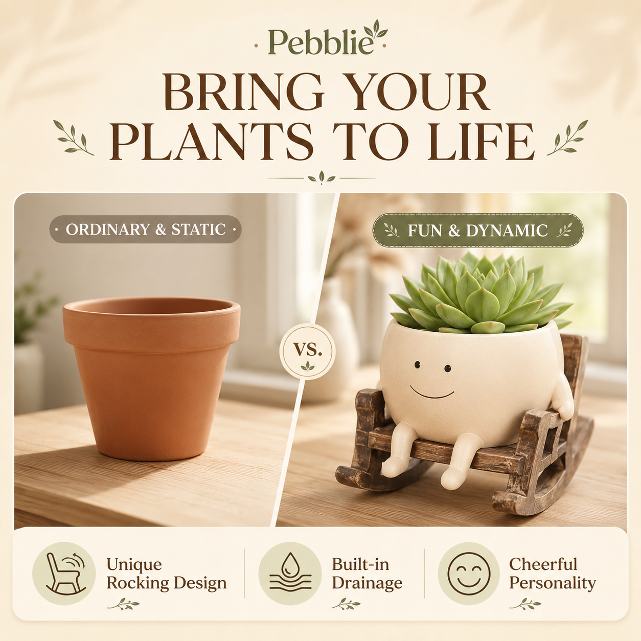 Pebblie™ Rocking Plant Pot